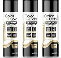 Espuma Expansiva Selante Vedante Reparo Acustivo Preenchimento Uso Geral PU Profissional 500ml Com aplicador - Kit 3 Unidades