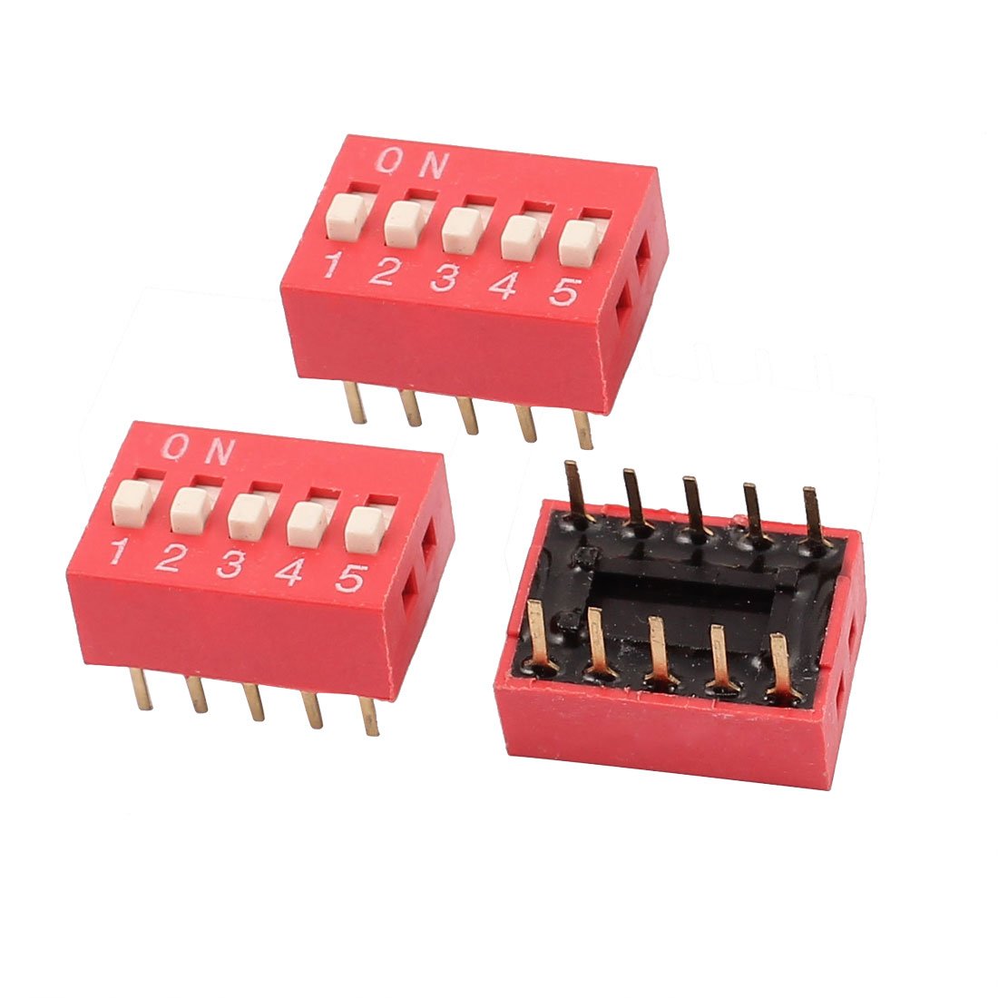 Aexit 3PCS 2.54mm Pitch 10 Terminales 5 Posiciones Vías Tipo de