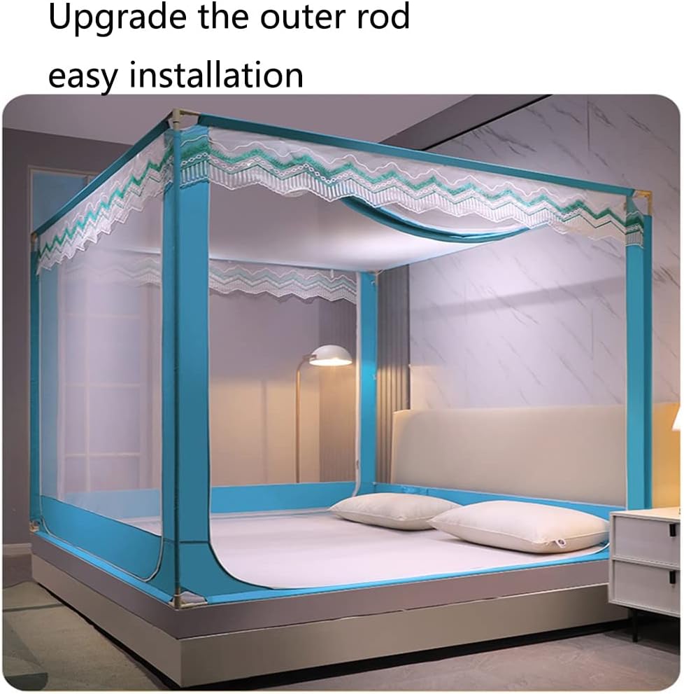 Portable Mosquito Net bed Canopy Camping Travel Home Anti Mosquito Tent Mosquito Net for Kids Adult Bottom Sleep bug Nets Outdoor (Color : Grey, Size : 180WX200LX170H)