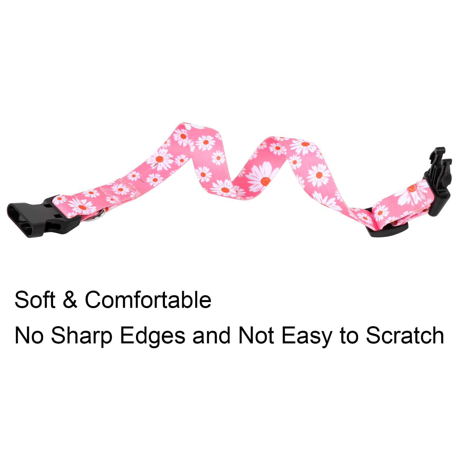 Unique style paws Pink Daisy Dog Collar Puppy Collars Harnesses & Leads For Dogs Uk Bow Tie Soft Adjustable Cute Flower Comfortable Collars Pet Gift For Small Medium Large Dogs S - Image 3