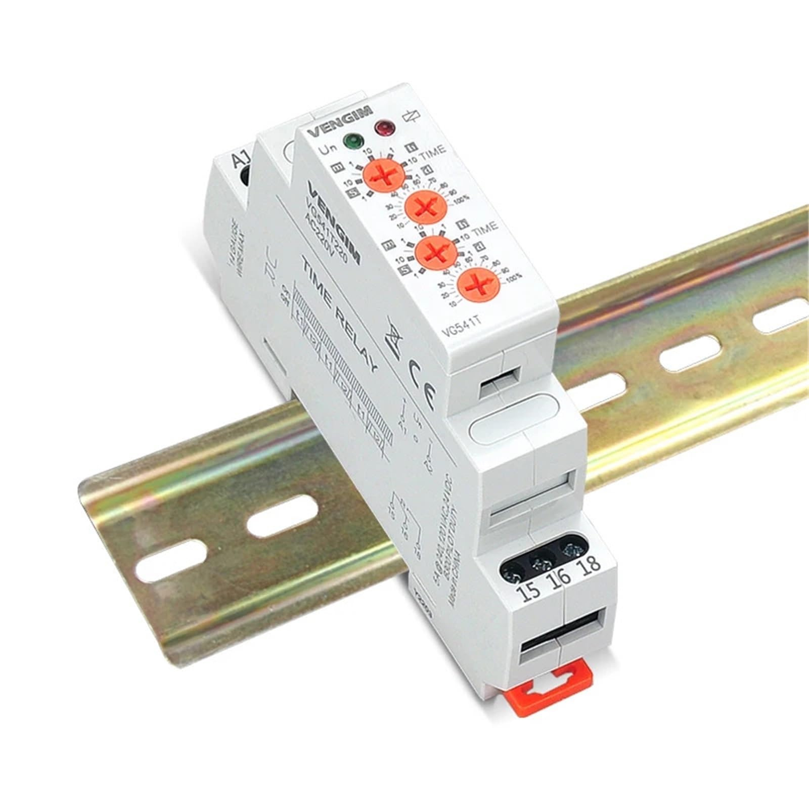 Relé de tiempo cíclico 220 V 24 V 12 V CA/CC Relé intermitente asimétrico entre encendido y apagado Temporizador de reciclaje Tiempo de repetición ajustable(AC 220V)