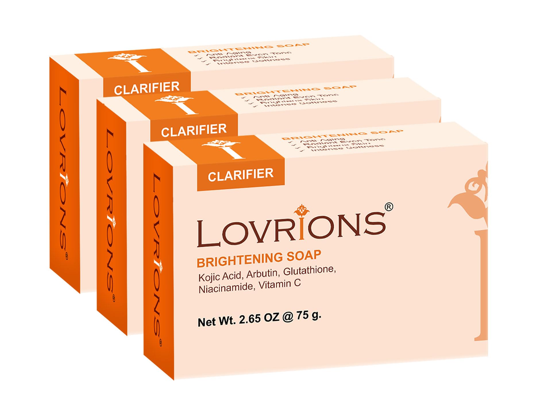 LOVRIONS Brightening Soap Kojic Acid & Glutathione Soap | Body Tan Removal | Bath for Men & Women | Remove Dark Spots & Hyperpigmentation | Sandalwood soap - 75 Gram Pack of 3-image-16