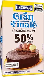 CHOCOLATE PÓ SOLÚVEL 50% CACAU FLEISCHMANN GRAN FINALE CAIXA 200G