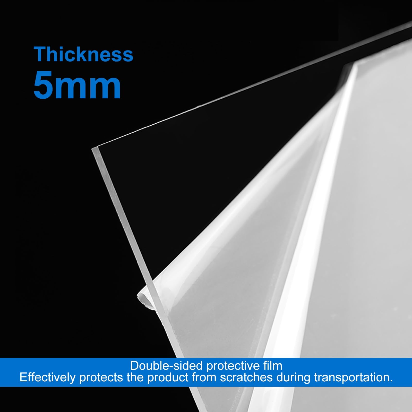 5 mm Acrylplatten für Gewächshäuser und Bastelarbeiten, starre Kunststoffplatten (30 x 100 cm), langlebig, witterungsbeständig, ideal für Kunstdisplays und Outdoor-Projekte