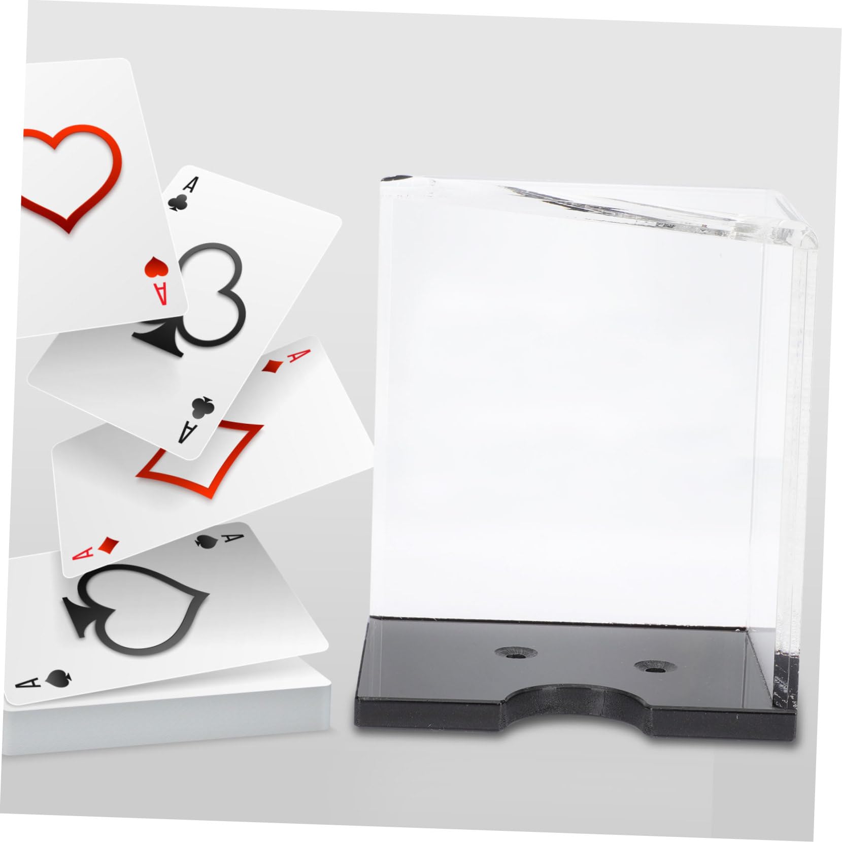 Contenitore Carte da Gioco in Acrilico Bianco, 6 Mazzi