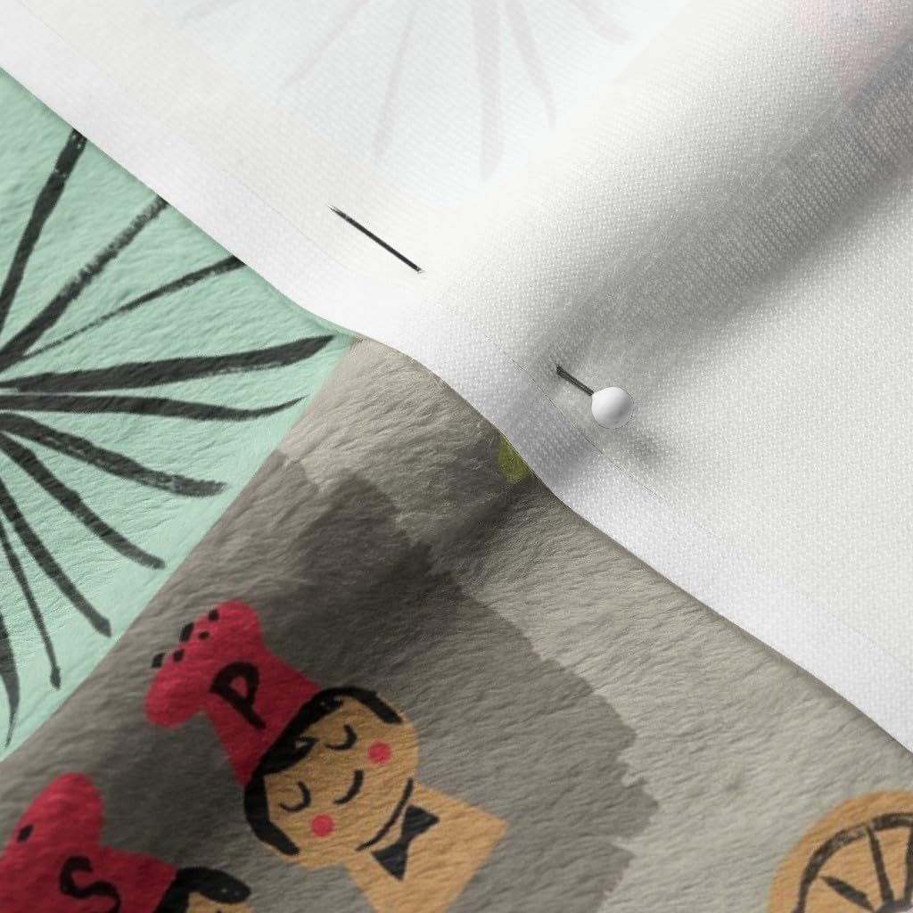 Spoonflower Fabric - Kitchen Retro Food Coffee Mid Century Look Modern Printed on Minky Fabric by The Yard - Sewing Baby Blankets Quilt Backing Plush