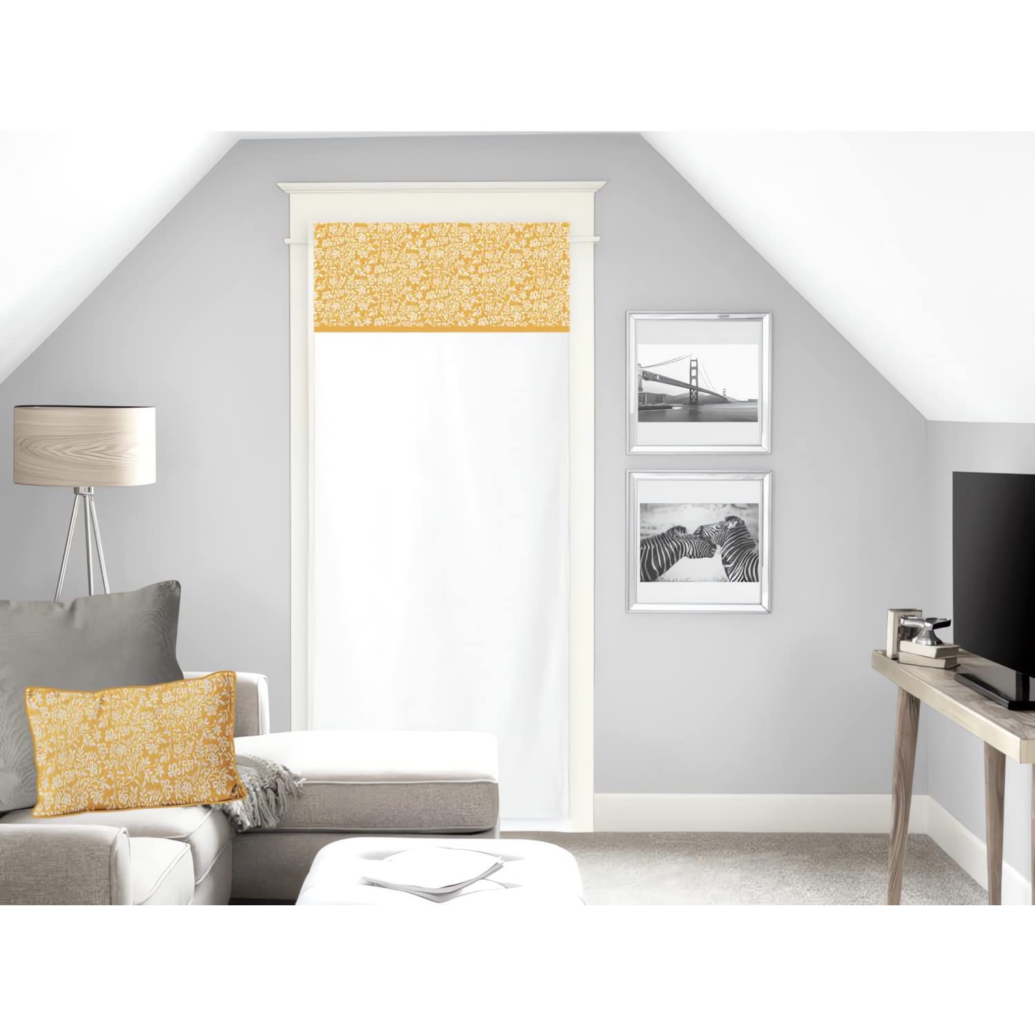 Soleil d'ocre Half Curtain 60 x 120 cm Yellow