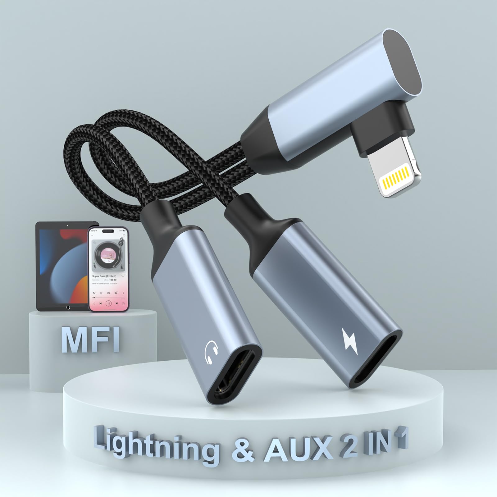 Amazon.com: [Apple MFi Certified] iPhone Splitter for Charging and