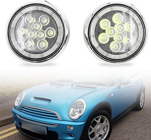 Miniatura 1 de Mini LED cromado Halo Rally DRL luz diurna para 1 Gen Mini Cooper R50 R52 R53 2001-2006
