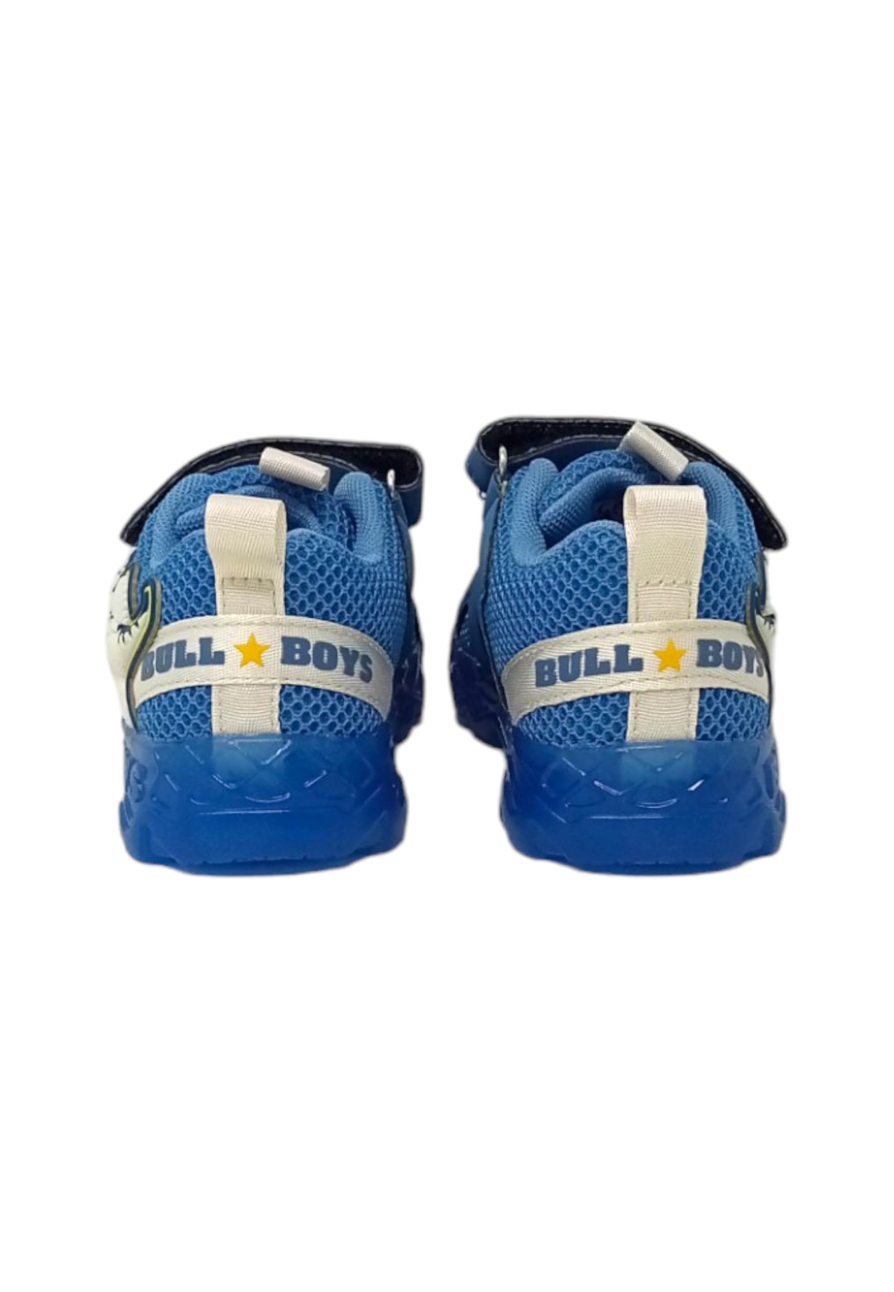 Bull Boys Schuh mit Lichtern Modell DNAL4508 BL06 Spinosaurus Blau Jeans