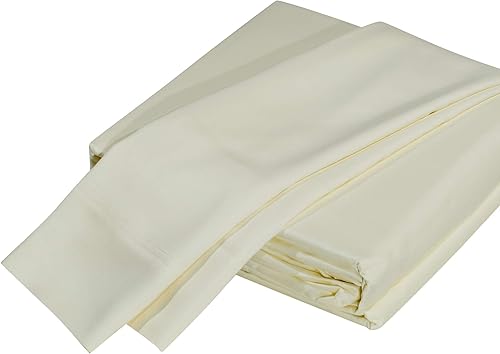 Top Sábanas de tamaño King con cabeza dividida para cama ajustable, 800 hilos, 100% algodón, sábanas de número de sueño dividido, color marfil,