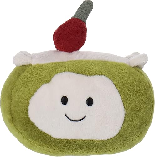 Apricot Lamb Sweet Posert Toys - Rollo de pastel matcha de peluche con cereza, suave, perfecto para niños de 5 pulgadas