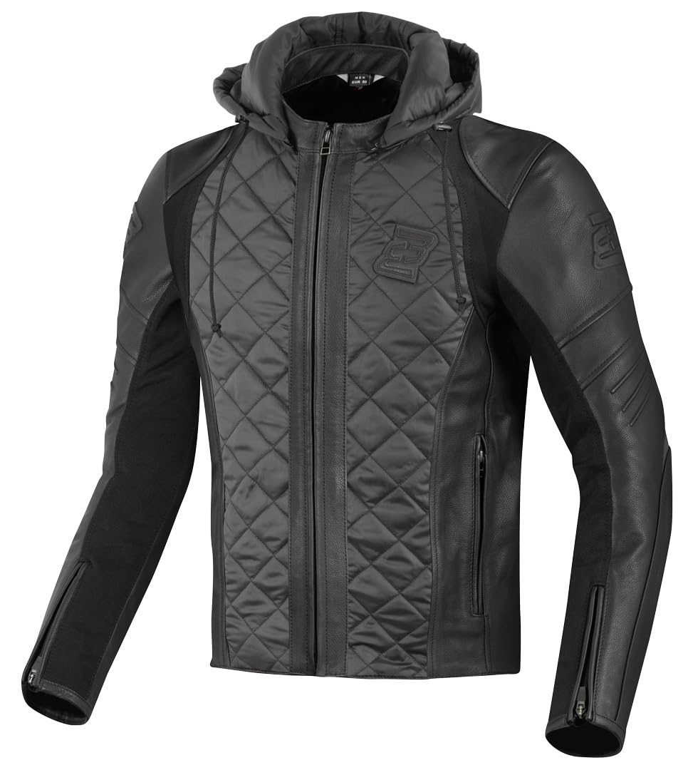 Bogotto Radic Motorrad Leder-/Textiljacke, schwarz, S