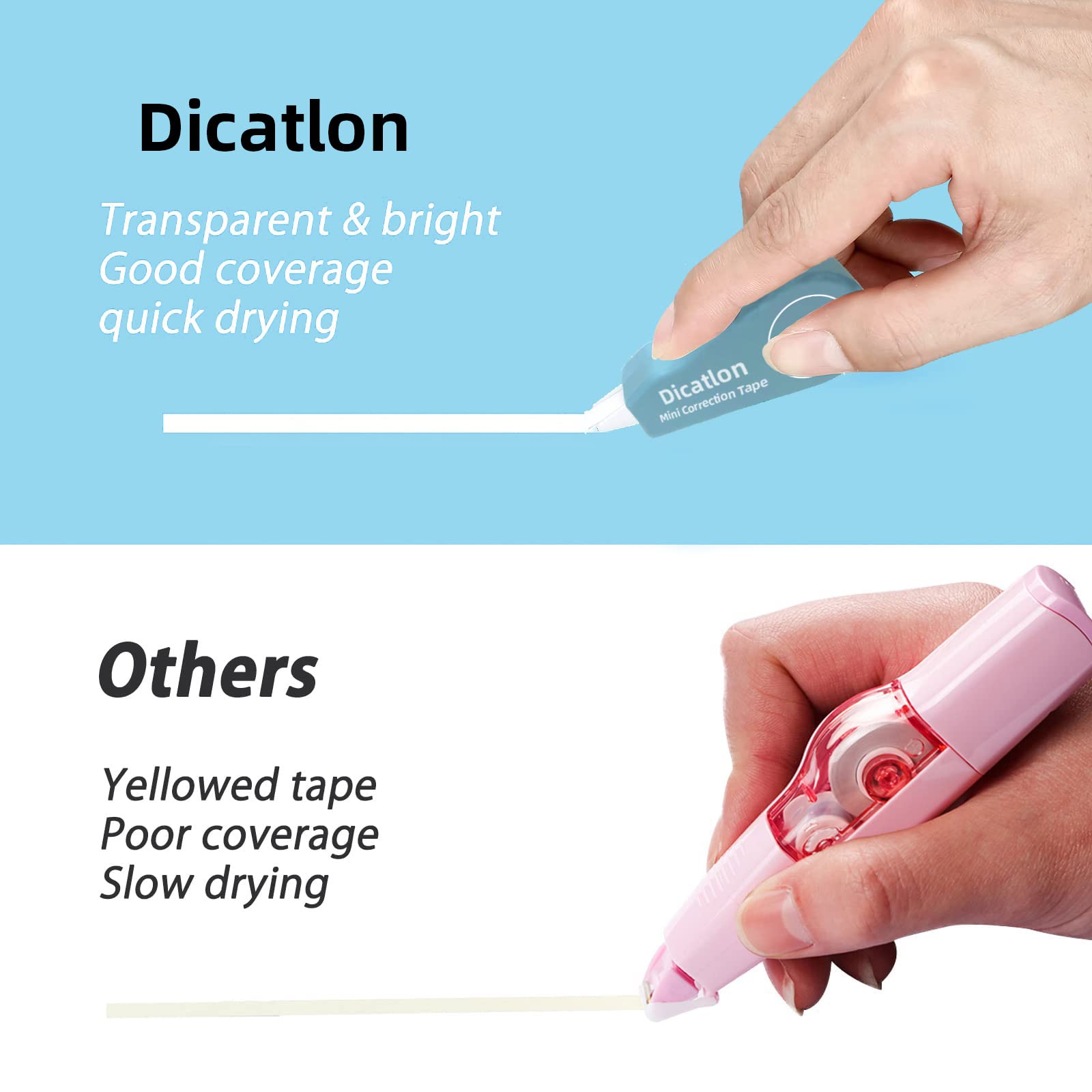 修正テープ Amazon | Dicatlon ミニ修正テープ ミニホワイトアウト 20本 196.9