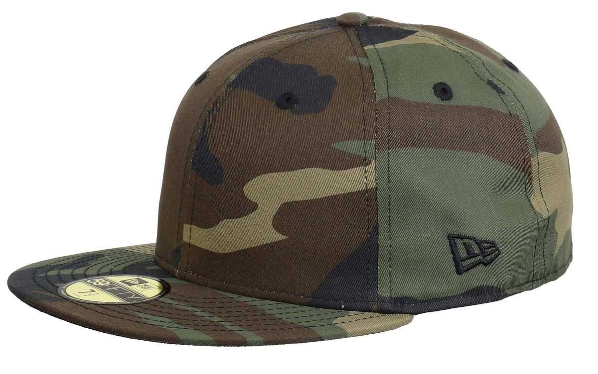 New Era Blank Woodland Camo 59Fifty Baseball Cap Green Brown
