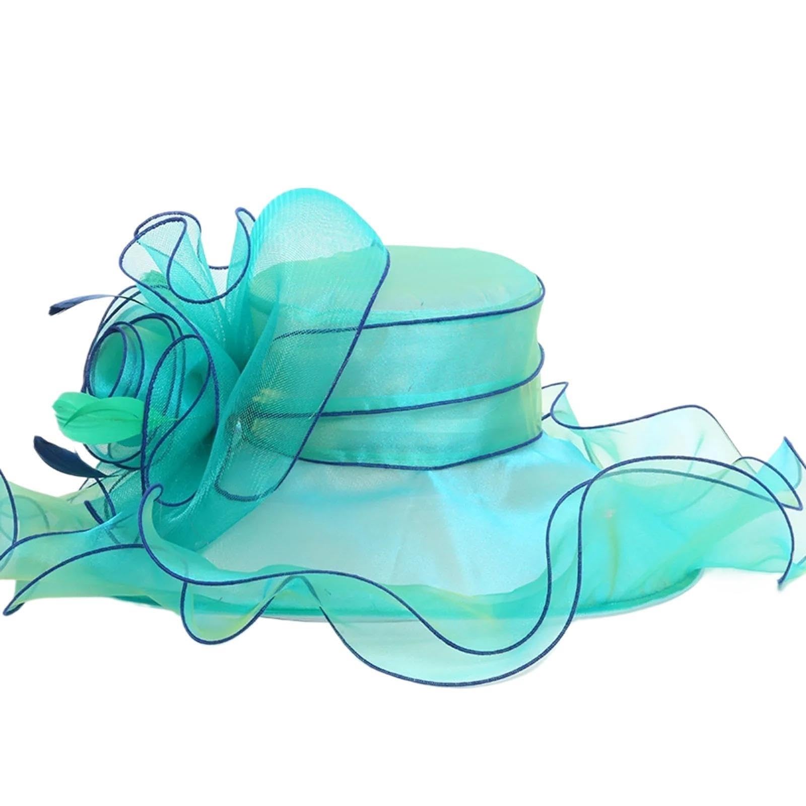 Cappelli da Sole Estivi Eleganti Fedora in Organza Donna