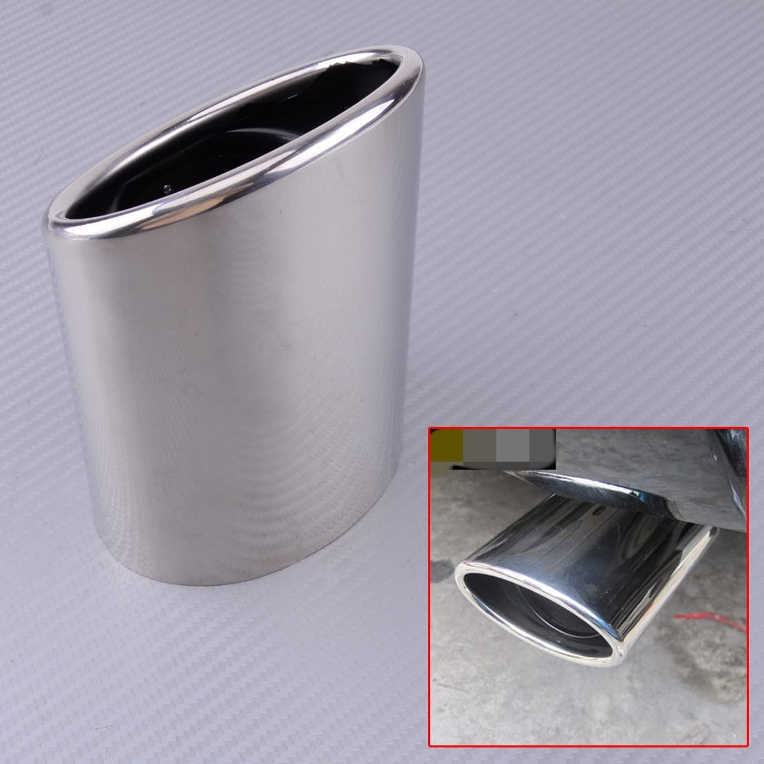 Terminali di Scarico Auto per Toyota per Land Cruiser per Prado FJ120 2003 2004 2005 2006 2007 2008 2009 Auto Acciaio Inox Tubo Scarico Coda Terminale Scarico Auto