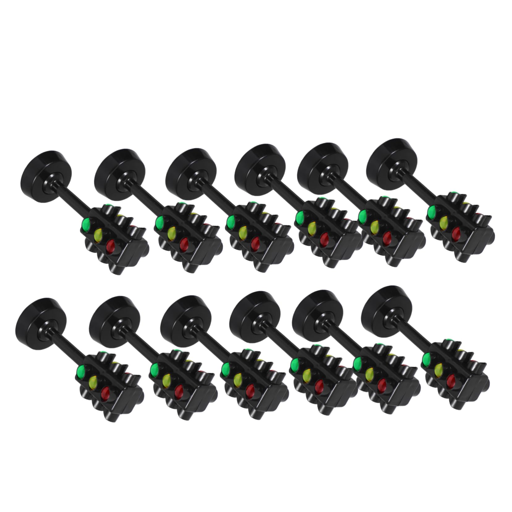 CORHAD 12Pcs Mini Signal Lights Educational Plaything for Bright Colored Traffic Lamp Models to Teach Road Signs and Enhance Cognitive Skills