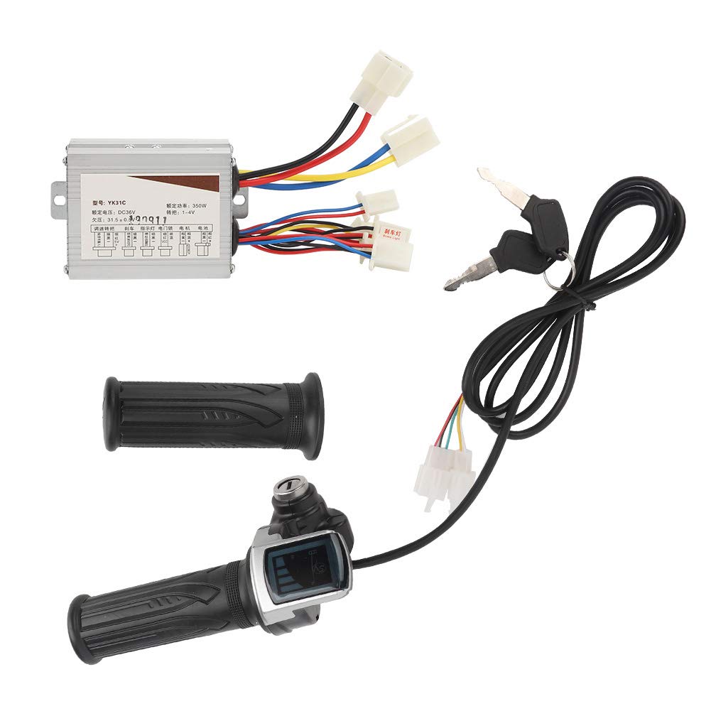Dilwe Poignée D'accélérateur électrique 36V 350W avec Accessoire de Contrôleur de Verrouillage, Vélos électriques et Pièces de Rechange