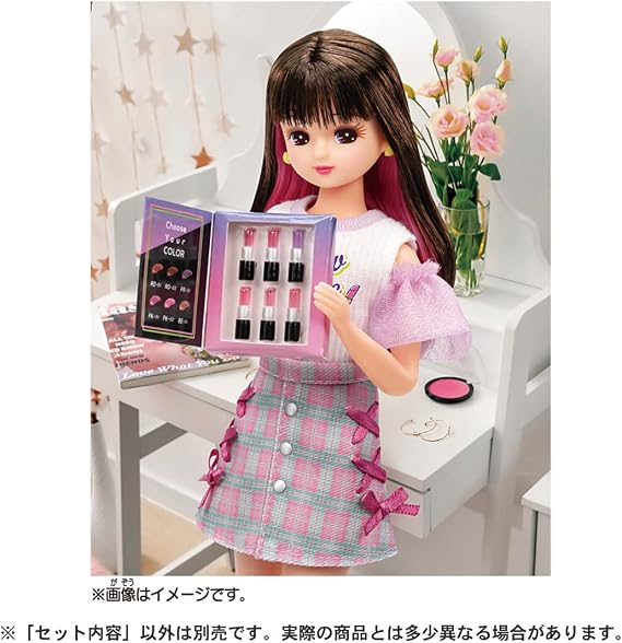 Takara Tomy Rika-chan Doll #Licca #MyFabCosmetics Dress-up Pretend Play Toy for Ages 3 and Up