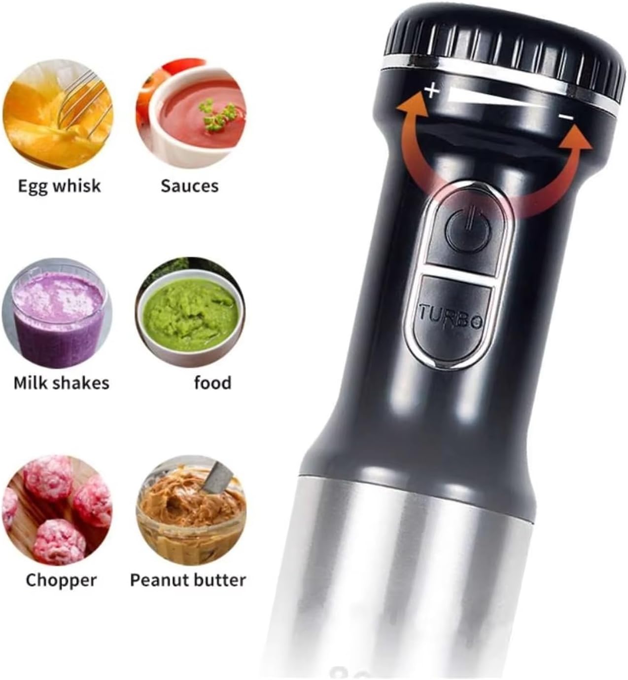 Fit for 4-in-1 Electric Hand Mixer with Stainless Steel Blades for Blending, Chopping, and Mixing