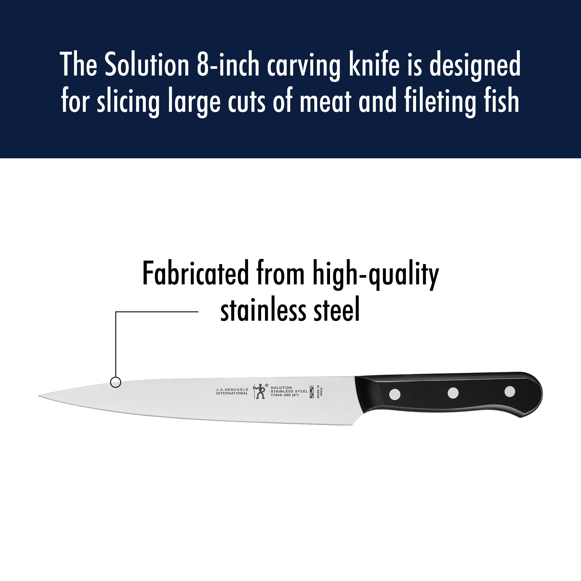 HENCKELS Solution Razor-Sharp 8-inch Carving Knife, German Engineered Informed by 100+ Years of Mastery — Amazon image 3