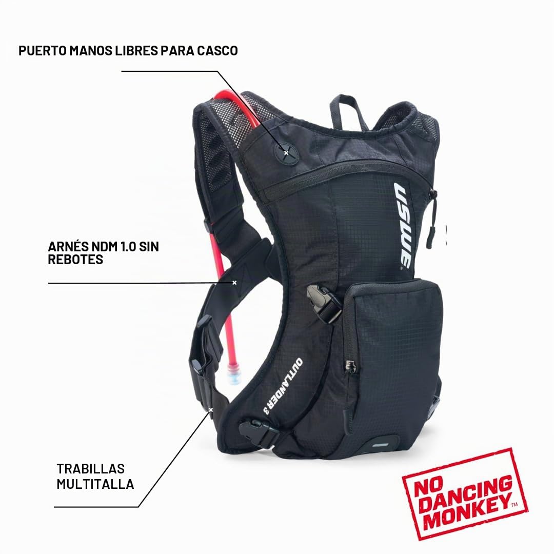 USWE Outlander - Mochila de hidratación con Bolsa de Agua, Mochila de hidratación para Ciclismo, MTB, Trail Running y más
