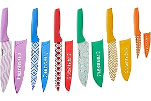 Cuisinart Advantage 12-Piece Printed Color Cutlery Set - Vibrant Hues Meet Culinary Excellence