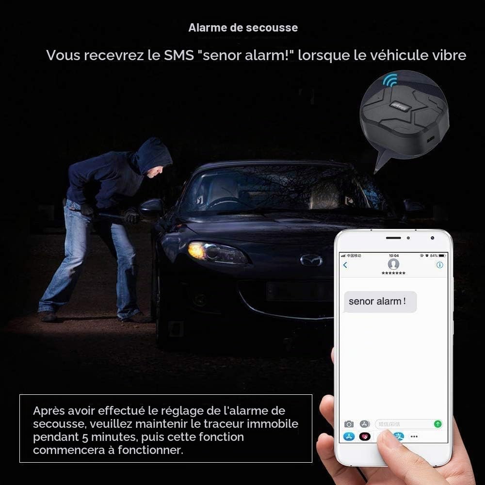 4G Traceur GPS TK905 avec Micro et Magnétique Tracker GPS Carte SIM Batterie Rechargeable, Alarme Vibrante, Gestion Multi-appareils, Installation Magnétique, Positionnement Précis pour Moto et Voiture