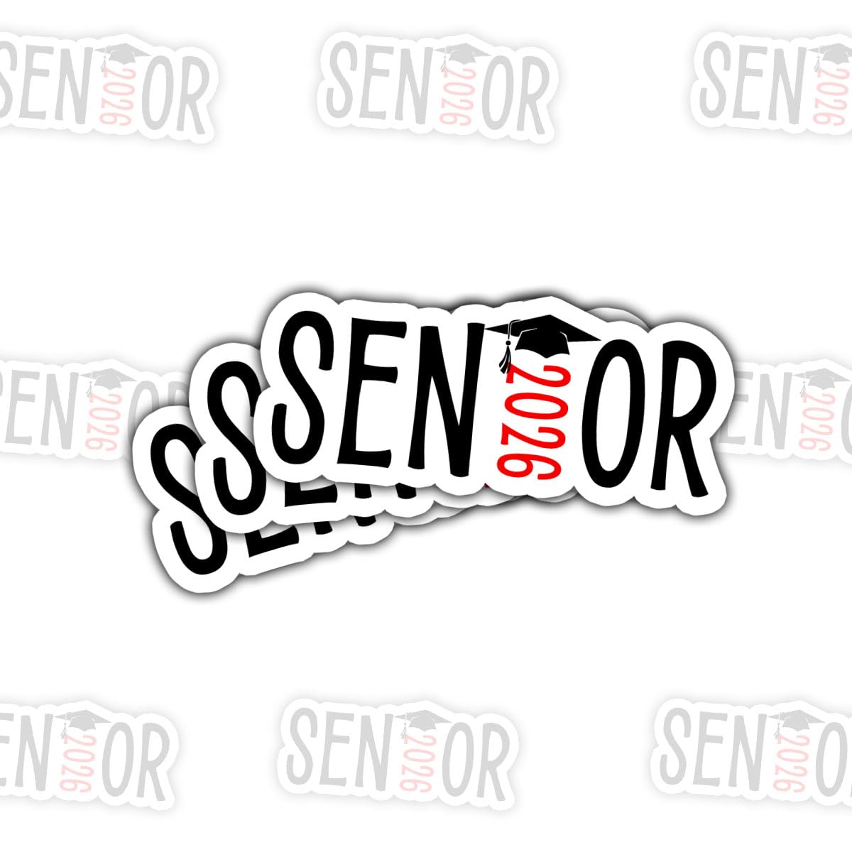 Photo 1 of (3pcs-3in) Class of 2026 Sticker Stickers Senior Graduation Inspiring Quote