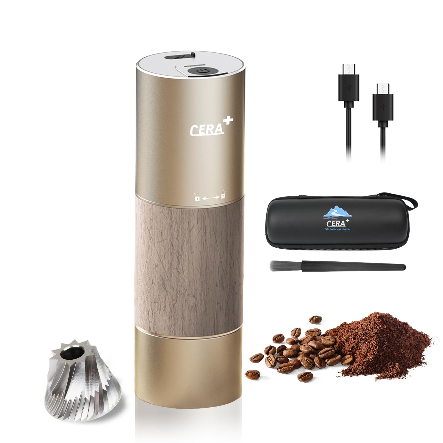 Amazon.com: CERA+ CGE01 Portable Burr Coffee Grinder Electric