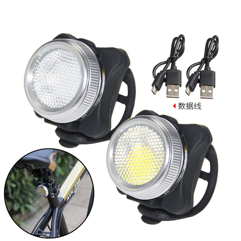 Juego De Bicicletas Luces Delanteras De Carga USB Luces Traseras De Advertencia De Bicicleta COB Luces De Bicicleta De Dos Colores Accesorios para Bicicletas De Montaña