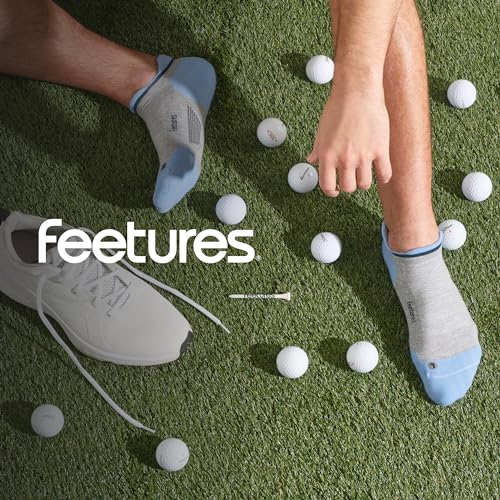 Image of Feetures Elite Golf Max Cushion Tab Ankle Socks - Sport Sock with Targeted Compression