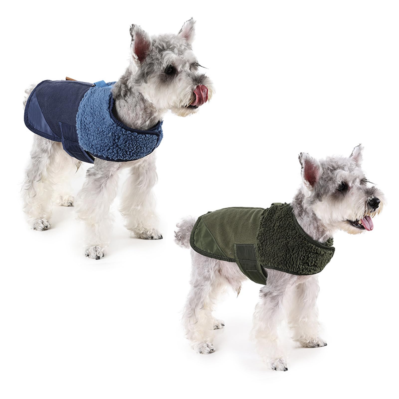 Gilet en fourrure unie pour chiens de petite et grande taille – Vêtements doux de couleur unie – Manteaux épais – Pull d'hiver