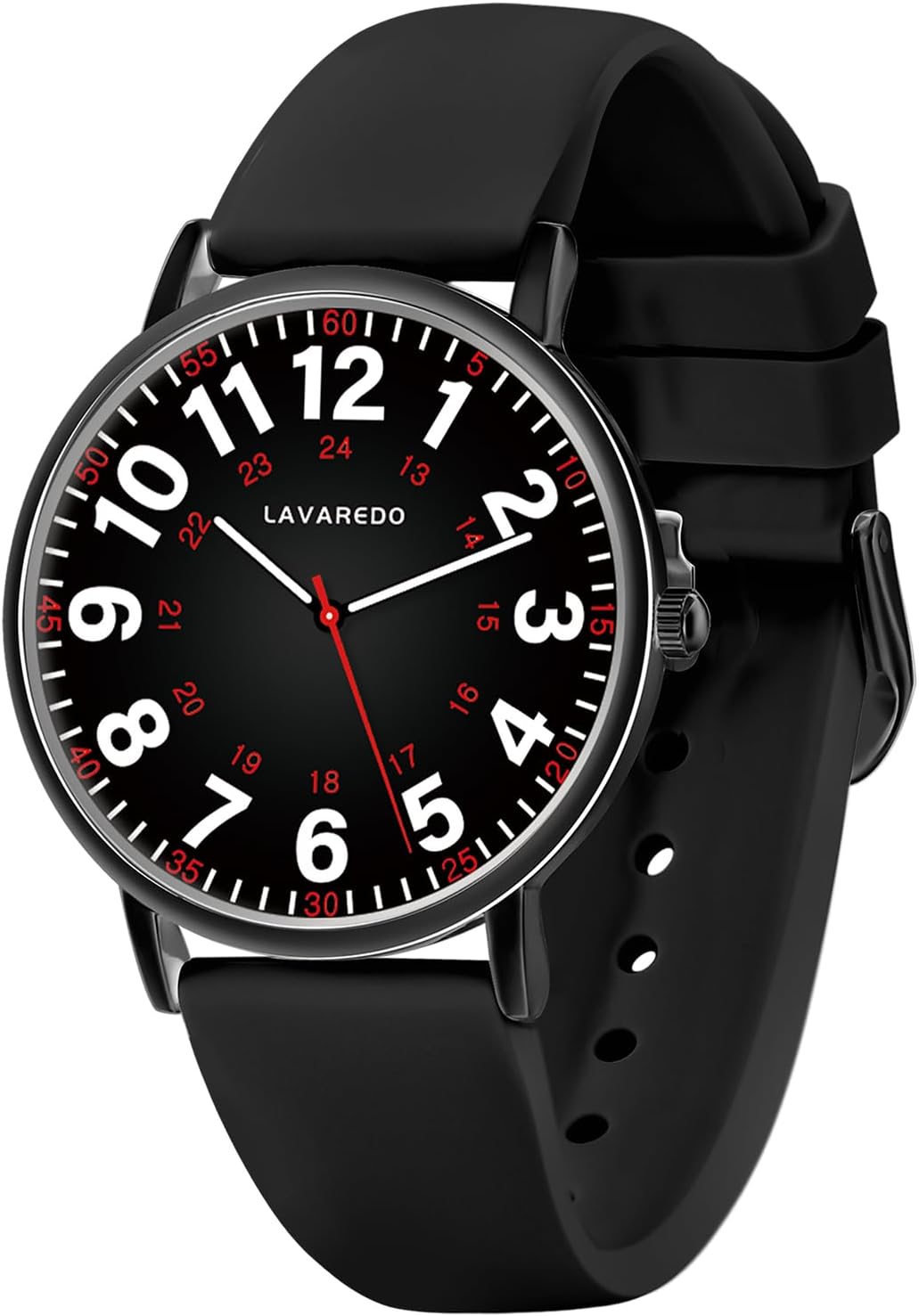 Nurse Watch for Nurses Doctors Women Men,Waterproof Analog Watches with Luminous Dial and Japanese Quartz Movement,Easy to Read Military Time Watch with Second Hand, 12/24 Hours,Silicone Band