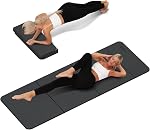 Foldable Yoga Mat Extra Thick 0.32 Inches Eco-Friendly POE Material, Non-Slip Design Fitness Mats, Multi-Purpose Workout Mats For Studio or Home Use (71 x 24 x 0.32 inches）