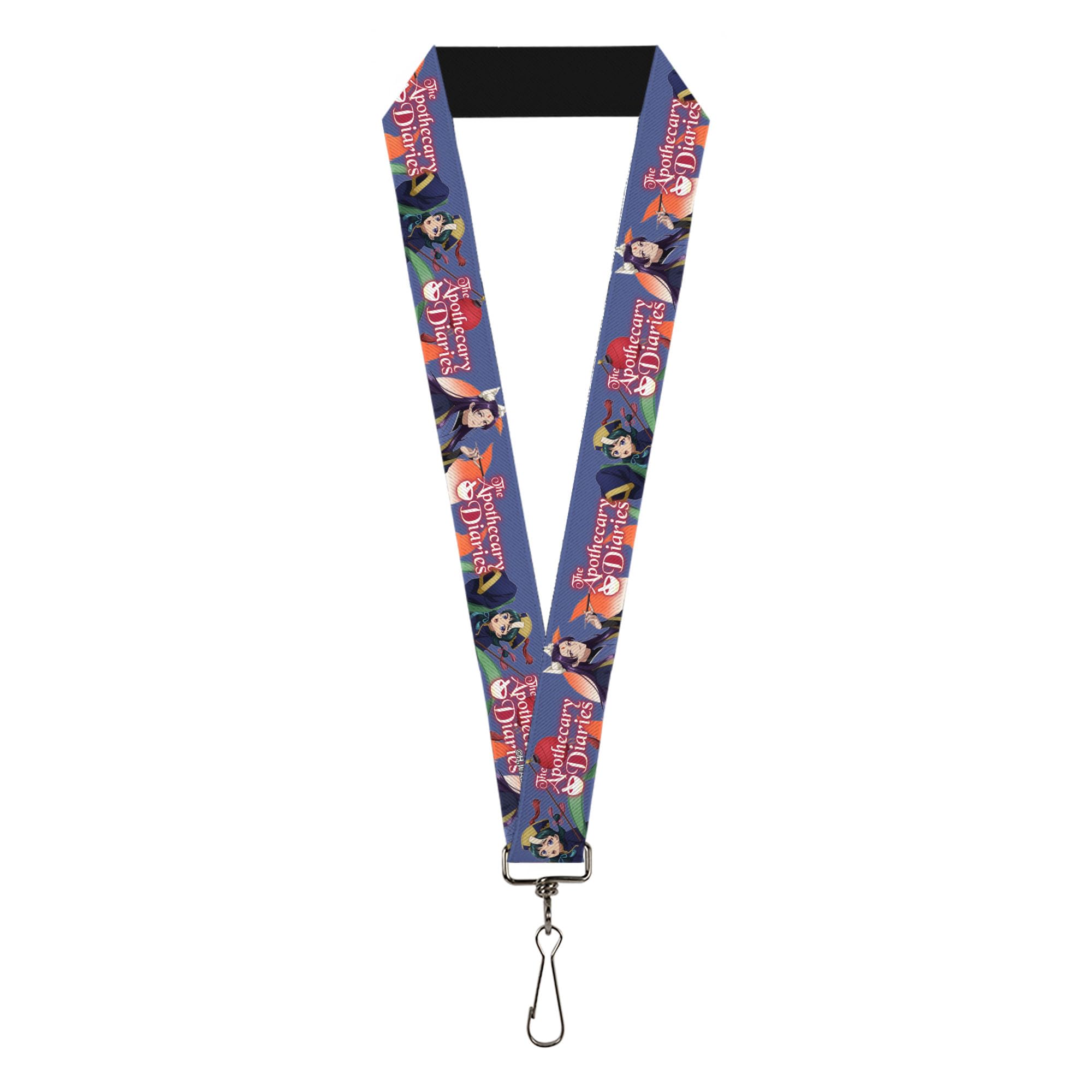 Buckle-Down Unisex Purple The Apothecary Diaries Lanyard, The Apothecary Diaries Jinshi And Maomao Pose And Logo Elastic