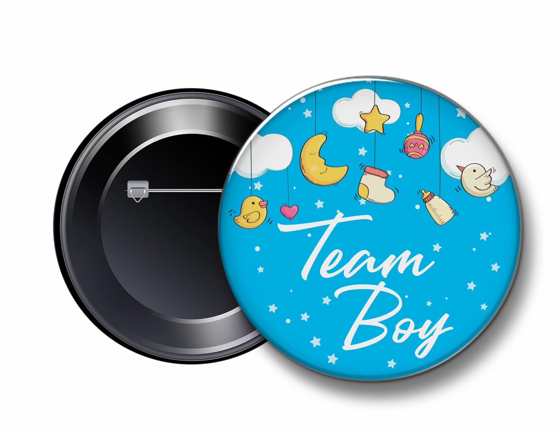 Team Boy Button Badges - 58 mm (Pack of 10)