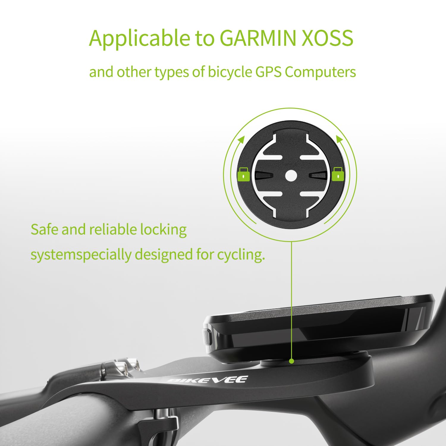 Supporto anteriore compatibile con Garmin Edge GPS Bike Computer Adapter per manubrio da 25,4 mm/31,8 mm, sicuro e universale