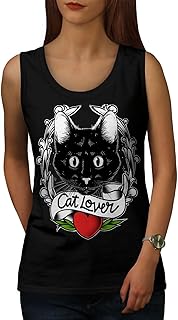 funky club Cat Lover Womens Tank Top, Kitty Animal Athletic Sports Shirt Graphic Tank Top/Gym Tanks-picture-31