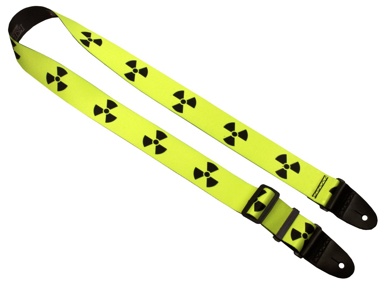 Killer-Q Guitar Strap - Stylish Straps for Electric and Acoustic Guitars With Leather Tabs, 2 Inches x 5 Feet, Radiation