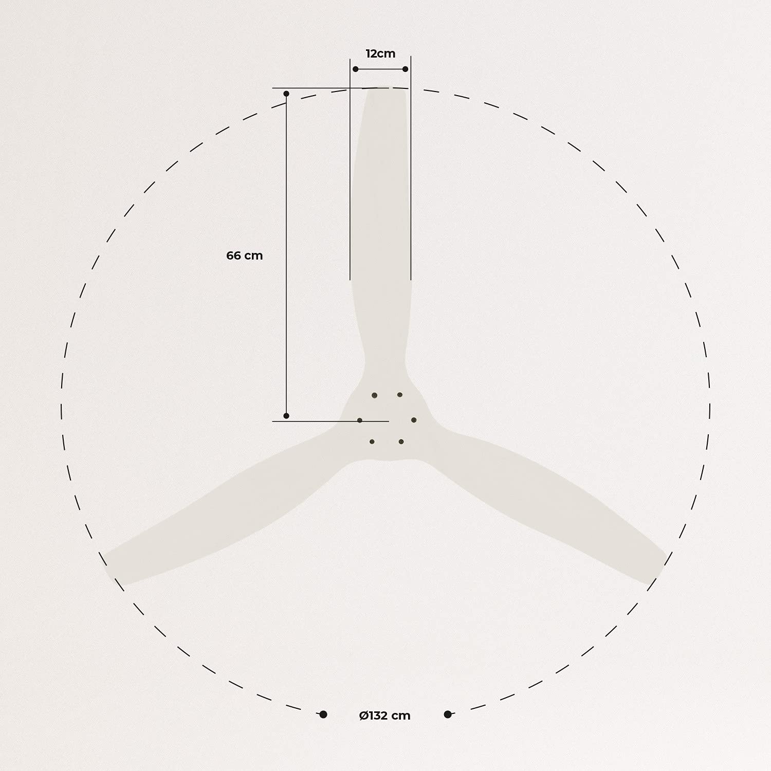 Diagram illustrating winter mode airflow for a ceiling fan