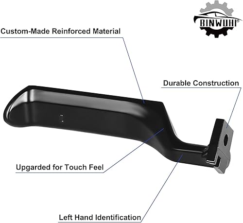 Miniatura 3 de Manija de puerta lateral del conductor delantera trasera izquierda interior de metal compatible con los siguientes modelos 1987-1996 Ford Bronco