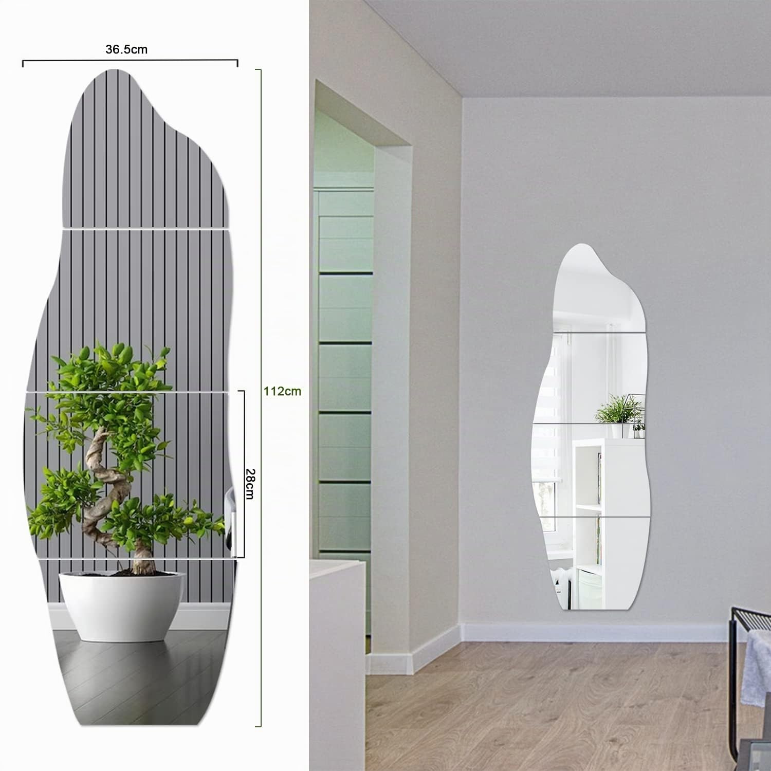 Espejos Adhesivos de Pared - Espejos Decorativos de Pared HD Autoadhesivos Grandes