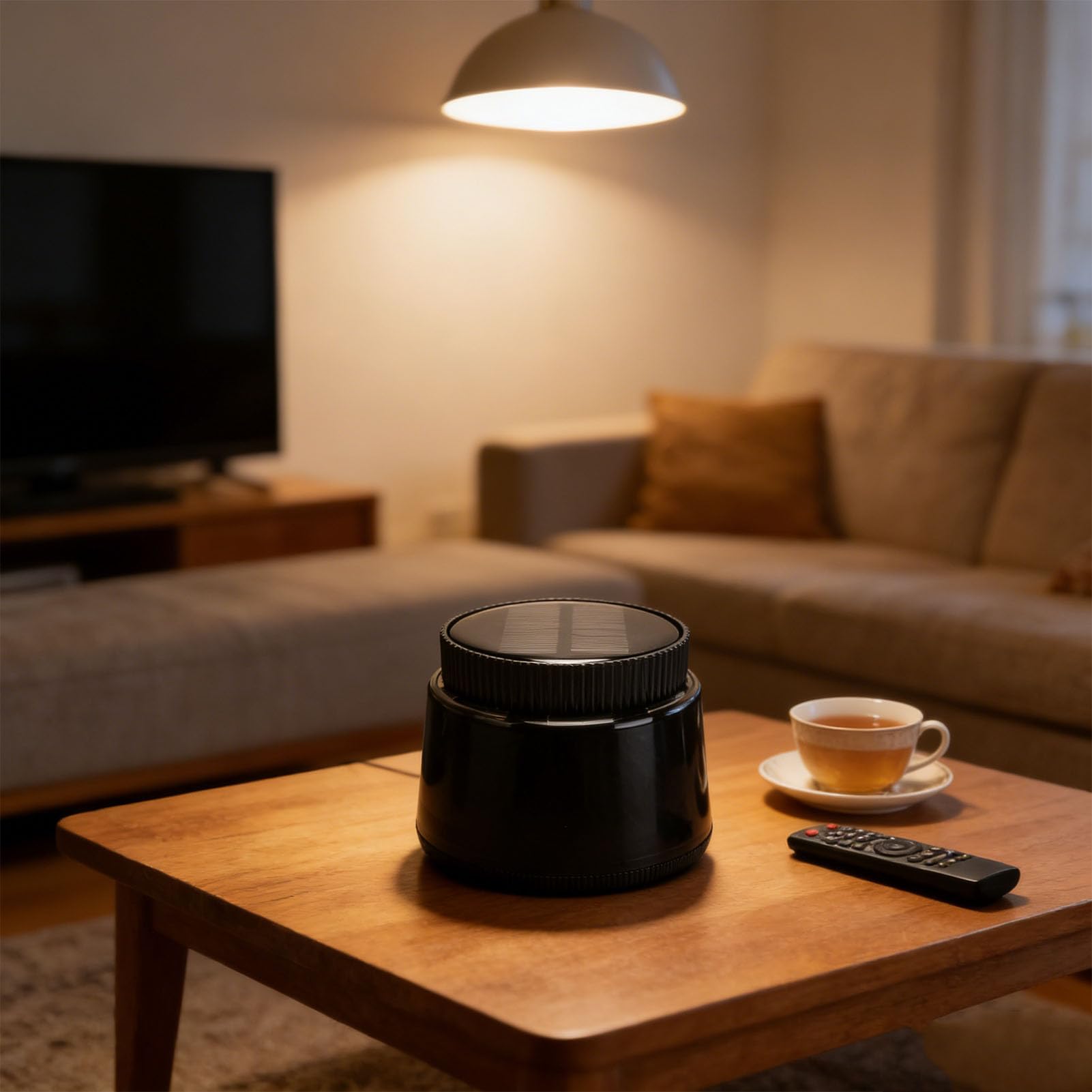 Sxhlseller Solar-Diffusor für ätherische Öle für Auto und Zuhause, Wiederaufladbares Aromatherapiegerät mit 3 Einstellbaren Duftstufen und 1 Mitgelieferten Duft-Nachfüllflasche (3 Nachfüllpackungen