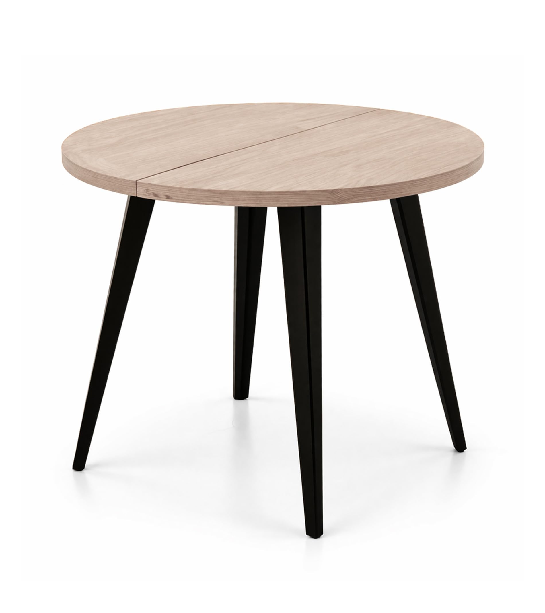 Home Heavenly® Mesa Comedor Extensible Alpes 100/140/180x76 cm – Tablero en Melamina y Patas Metálicas Negras, Diseño Moderno para Cocina o Salón, Color Beige
