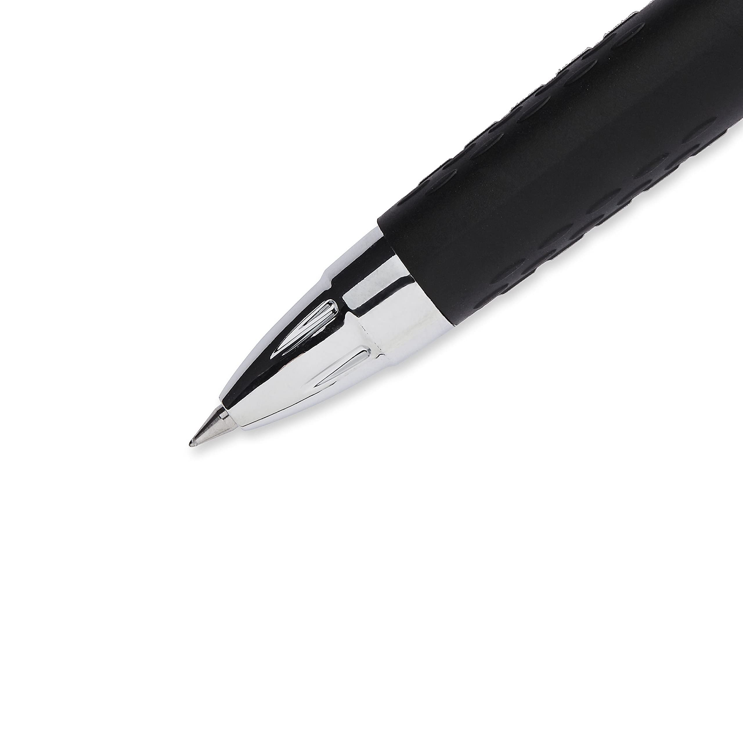 Uni-Ball 207 (TM) Gelstifte, einziehbar, zur Betrugsbekämpfung, Ultra Micro Point, 0,38 mm, durchscheinend schwarze Schädel, schwarze Tinte, 4 Stück