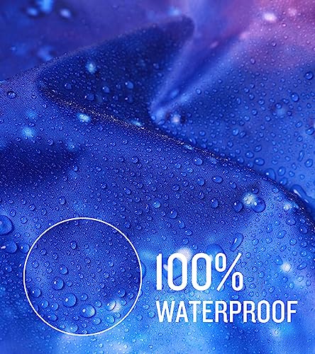Image of SaphiRose Lightweight Kids Rain Poncho Waterproof Jacket Zipper Up Rain Coat
