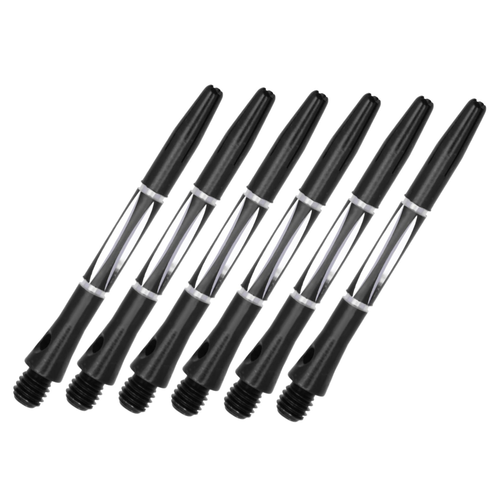 Garneck 6pcs Aluminum Alloy Rod Shaft Replace Thread Rods Outdoor Stems Plaything Supply Thread Stems Metal Supplies Metal Accessories Metal Stems Black