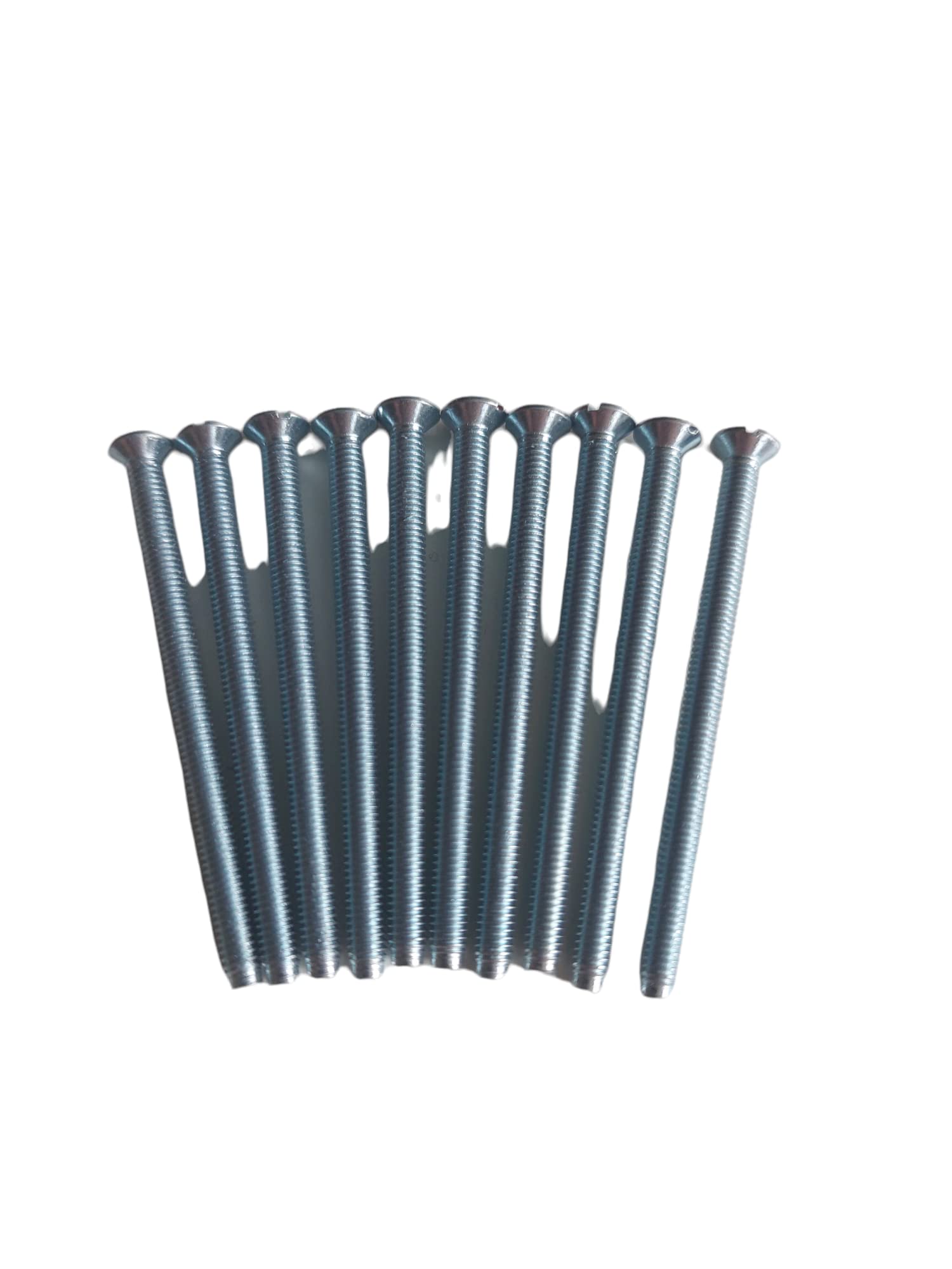 Jones DIY M3.5 Silver Electrical Socket Screws, 50mm, For Switches, Light Switch, Plug Sockets, 3.5mm x 50mm, (10)